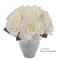 Cream White Rose Bouquet - 6 Lifelike Silk Flowers & Foliage, Elegant Floral Arrangement for Home, Office & Event Decor by Floral Home®